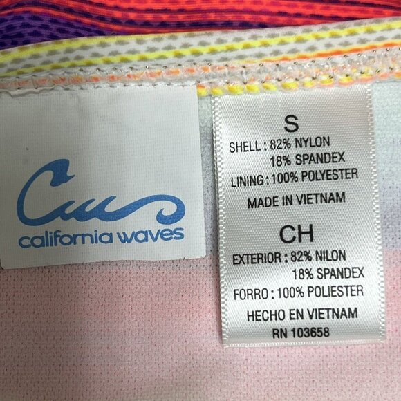 NWT California Waves String Bikini Bottoms Small Jrs Multicolor Beaded Side Ties - Picture 13 of 16